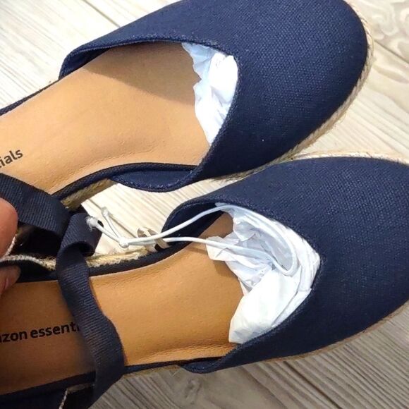 (61-3731)  Amazon Essentials Women's Mid Wedge Espadrille Sz 5.5 - Picture 7 of 9